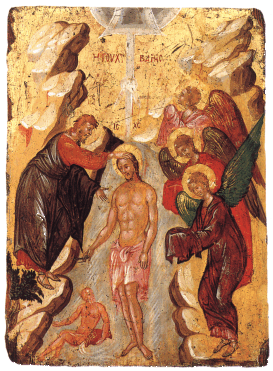 Taufe Christi. Kreta, um 1600